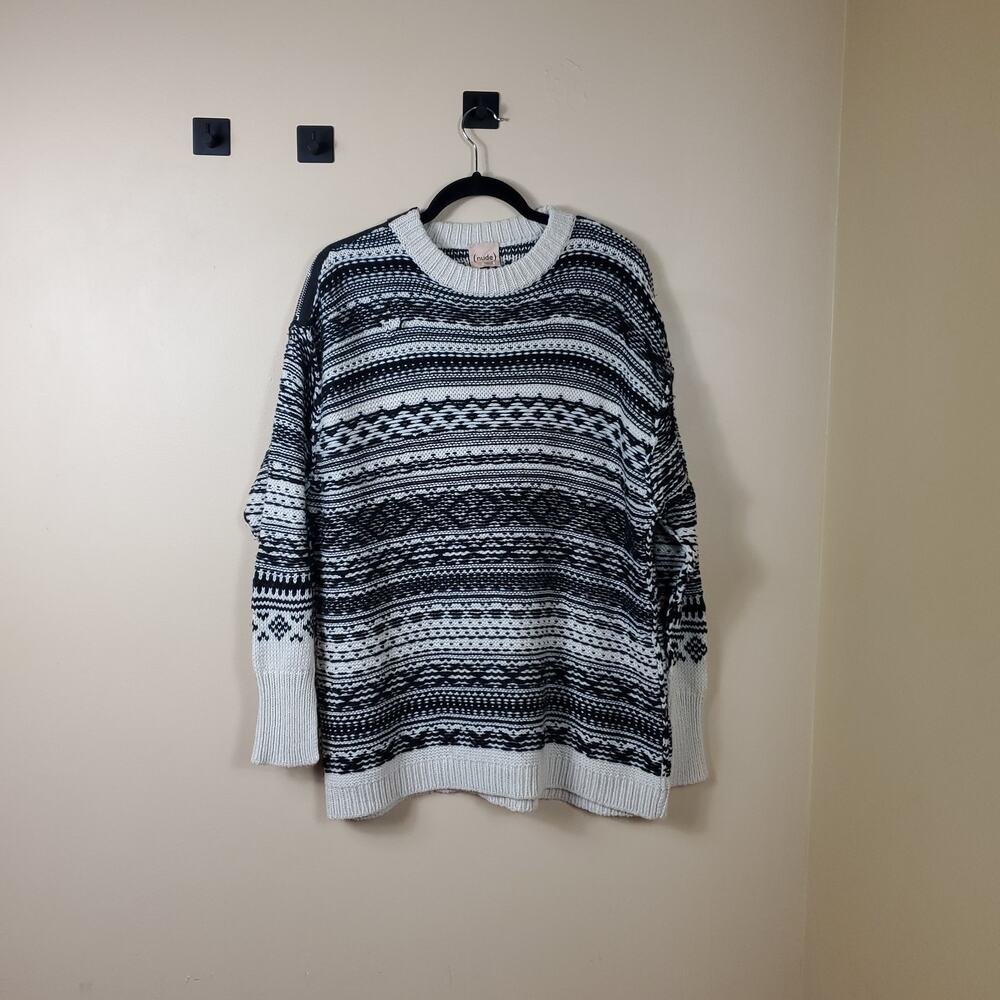 (nude) Fair Isle Oversize Sweater Size IT 44/M DAMAGED